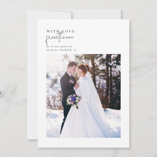 新しいミセスの愛結婚で サンキューカード (正面)