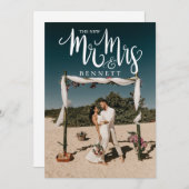 新しいミセス・エロペメント結婚の発表写真 招待状 (正面/裏面)