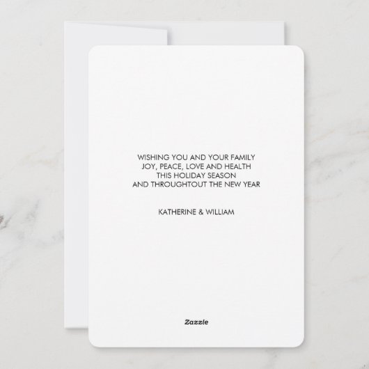 新しいミセス・カードのメリークリスマス シーズンカード (裏面)