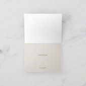 新しいミセス・メッセージのベージュ サンキューカード (内部)