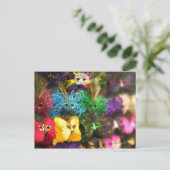 新しいミニチュアカラフルマスクのクローズアップ ポストカード (スタンド正面)