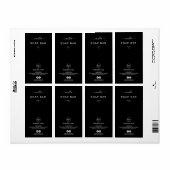 新しいミニマリストの黒い石鹸バー製品ラベル ラベル (フルシート)