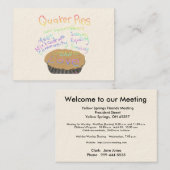 新しいメンバーおよび訪問者のためのカードを配って下さい 名刺 (正面/裏面)