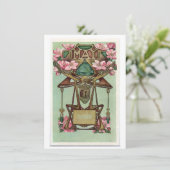 新しいメージジェミニ〔占星術の〕十二宮図誕生日招待状 招待状 (スタンド正面)