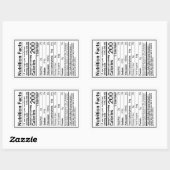 新しいメープルシロップの栄養の事実縁どと 長方形シール (シート)