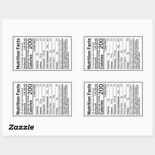 新しいメープルシロップの栄養の事実縁どと 長方形シール (シート)