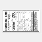 新しいメープルシロップの栄養の事実縁どと 長方形シール (正面)