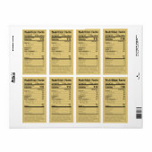 新しいメープルシロップ栄養ファクトライトアンバーラベル ラベル (フルシート)