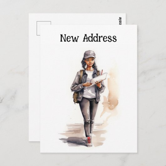 新しいメールアドレスの移動のお知らせ ポストカード (正面/裏面)