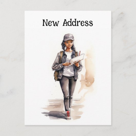 新しいメールアドレスの移動のお知らせ ポストカード (正面)
