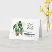 新しいモダンアドレスを移動する新しいルートの接地 カード (黄色い花)