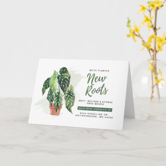 新しいモダンアドレスを移動する新しいルートの接地 カード (黄色い花)