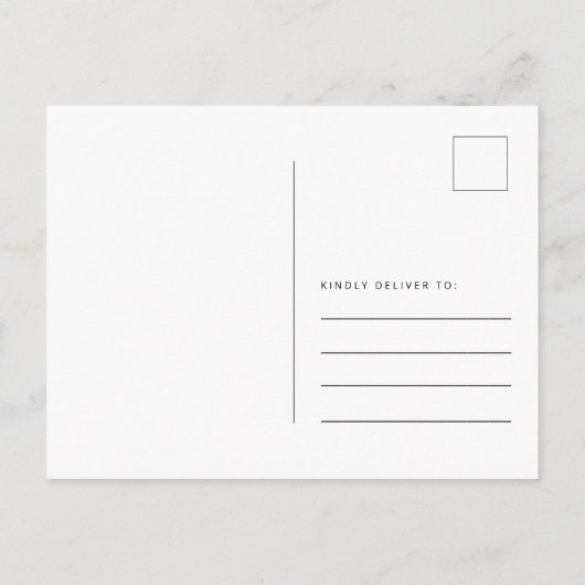 新しいモダンアドレスを移動する新しいルートの接地 案内ポストカード (裏面)