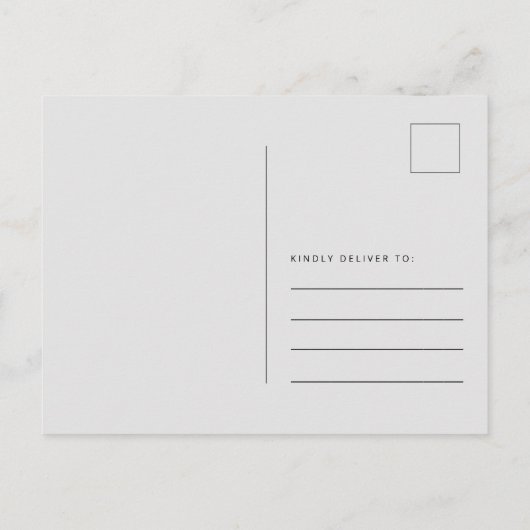 新しいモダンアドレスを移動する新しいルートの接地 案内ポストカード (裏面)