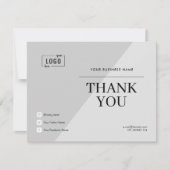 新しいモダンエレガントサンキューカード サンキューカード (正面)