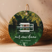 新しいモダンホームの初めてのクリスマス写真 セラミックオーナメント