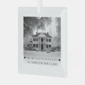 新しいモダンホーム写真の初めてのクリスマス ガラスオーナメント (正面左)