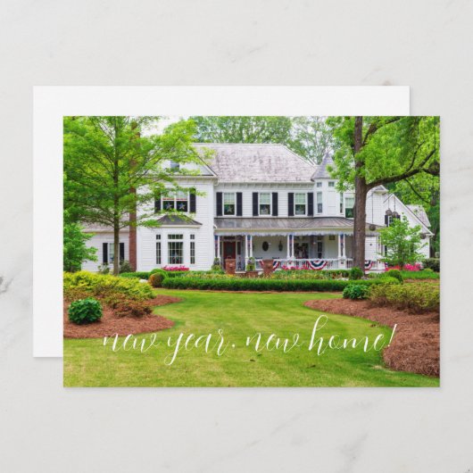 新しいモダンホーム引越し写真のお知らせ 案内状 (正面/裏面)