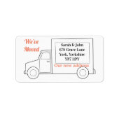 新しいモダンホーム更新引っ越しました住所 シール (正面)