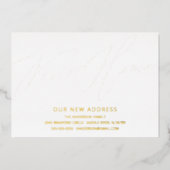 新しいモダンホーム移動のお知らせのスクリプトを作成 箔招待状 (正面)