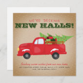 新しいモダンホールをデッキクリスマストラック移動 案内状 (正面/裏面)