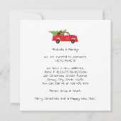 新しいモダンホールをデッキクリスマストラック移動 案内状 (裏面)