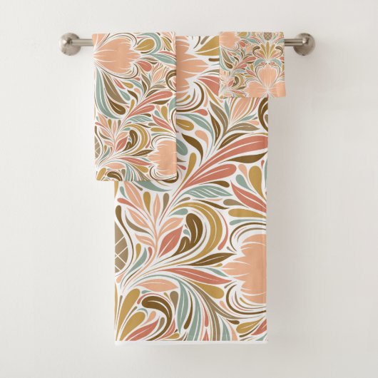 新しいモダンボホパターン バスタオルセット (インサイチュ)