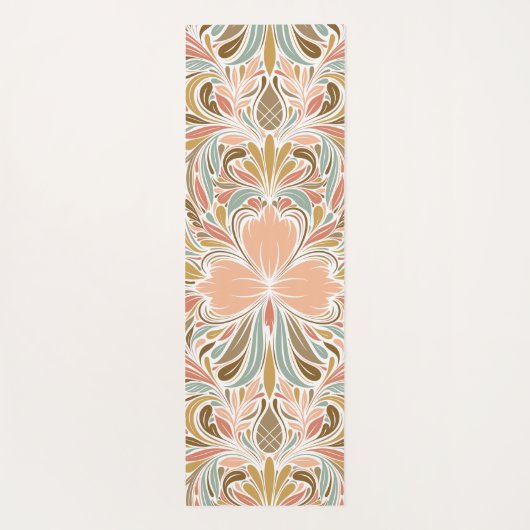 新しいモダンボホパターン ヨガマット (裏面)