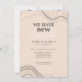 新しいモダン座標ピーチ移動 案内状 (正面)