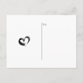 新しいモダン日付の写真結婚の 案内ポストカード (裏面)