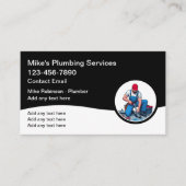 新しいモダンPlumber名刺 名刺 (正面)