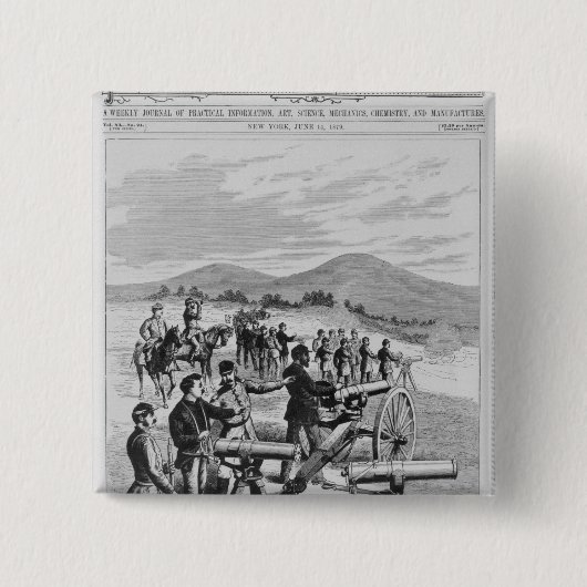 新しいモデルのガトリング砲 缶バッジ (正面)