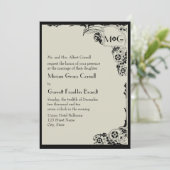 新しいモノグラムの結婚式招待状 招待状 (スタンド正面)