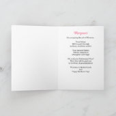 新しいモマピンク水玉模様母の日写真 カード (内部)