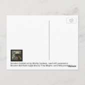 新しいモンスターの子供のラジオカード ポストカード (裏面)