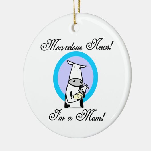 新しいモーお母さんのプレゼント セラミックオーナメント (左)