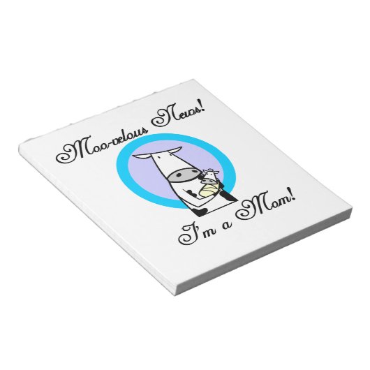 新しいモーお母さんのプレゼント ノートパッド (アングル)