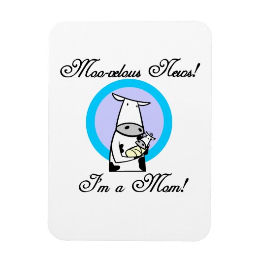 新しいモーお母さんのプレゼント マグネット (縦)
