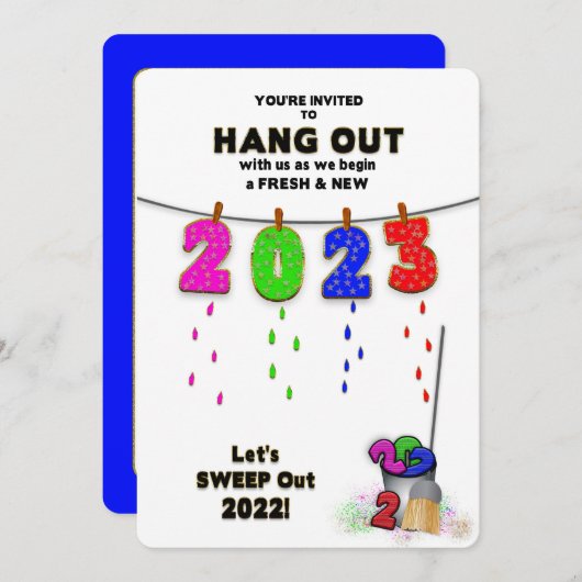 新しいユニークパーティー 招待状 (正面/裏面)