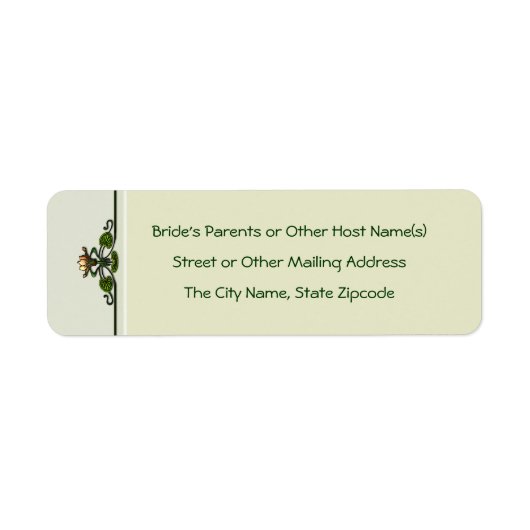 新しいユリ(差出人住所ラベル) ラベル (正面)