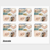 新しいユーザーの写真結婚コラージュの作成 スクエアシール (シート)