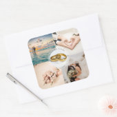 新しいユーザーの写真結婚コラージュの作成 スクエアシール (封筒)