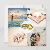 新しいユーザーの写真結婚コラージュの作成 マグネット招待状 (正面)