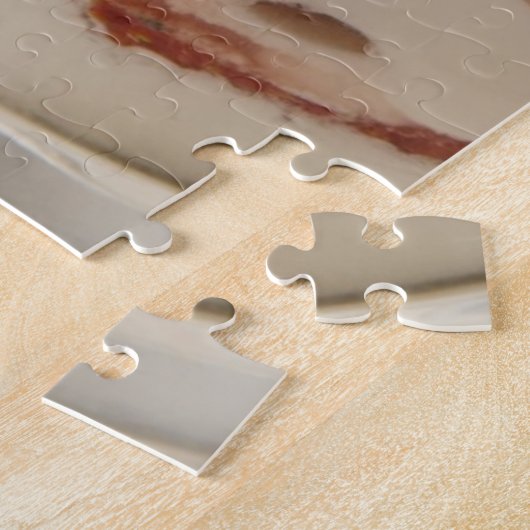 新しいヨーグルトが付いているいちごのデザート ジグソーパズル (側面)