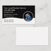 新しいライセンスを取得した配管工の名刺 名刺 (正面/裏面)