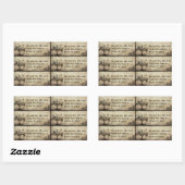 新しいライフヴィンテージセルフアドレスステッカーをカット 長方形シール (シート)