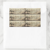 新しいライフヴィンテージセルフアドレスステッカーをカット 長方形シール (バッグ)