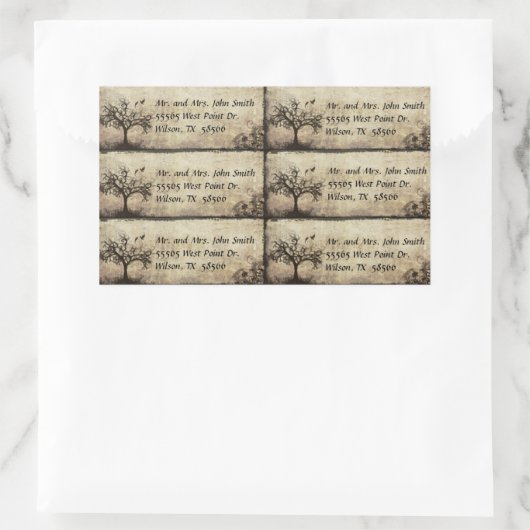 新しいライフヴィンテージセルフアドレスステッカーをカット 長方形シール (バッグ)