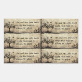 新しいライフヴィンテージセルフアドレスステッカーをカット 長方形シール (正面)