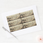 新しいライフヴィンテージセルフアドレスステッカーをカット 長方形シール (封筒)